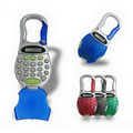 Plastic Carabiner Keychain w/ 8 Digit Calculator